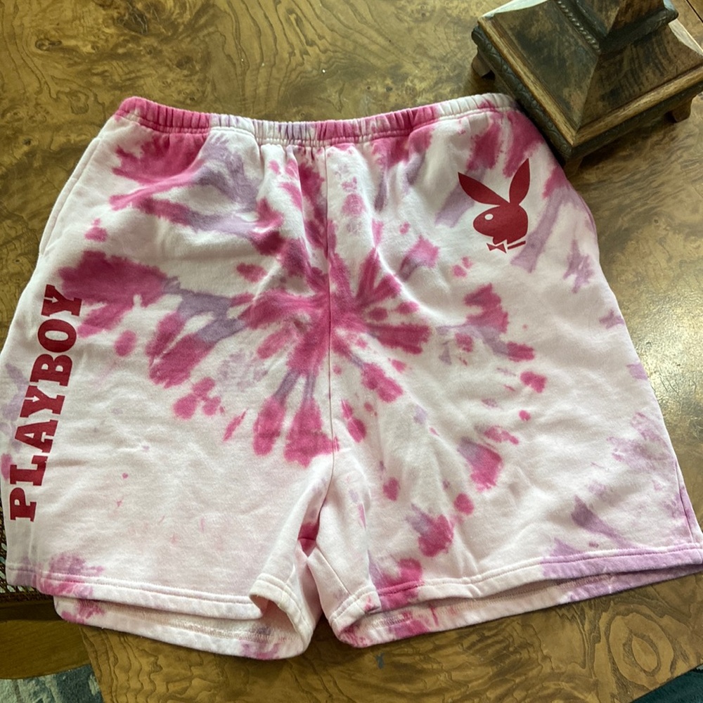Pink Tie Dye Playboy Shorts